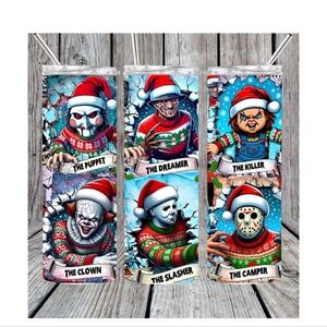Christmas horror tumbler